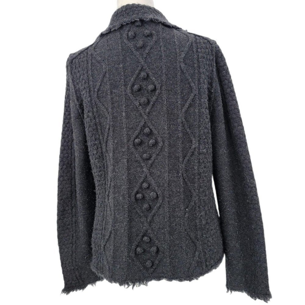 Tory Burch Wool Cardigan Sweater Chunky Large - Picture 5 of 7